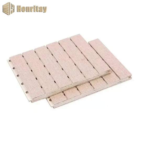 [Henritay] 197*12mm Solid Wood Multilayer Acoustic Wooden Wall Panel The Key to a Serene Environment 