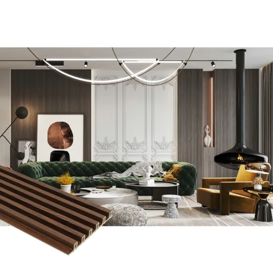 Fluted Design Wall Panels Wood Texture PVC Interior Acoustic Wall Panel 