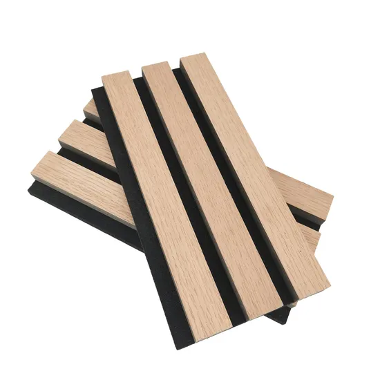 Modern Wood Wall Panels Cinema Soundproof Material for Interior Decoration 3600mm Solid Wood Slat Acoustic Panels 