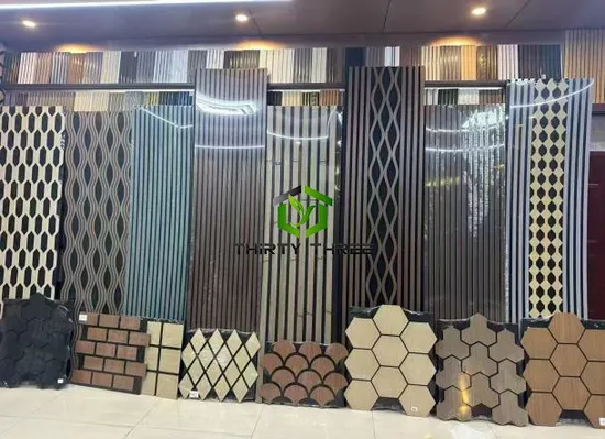 Solid Wood Fireproof ISO PVC Film Acoustic Wood Wall Panel/Sound Insulation Wall Panel for Theater Design in Singapore 