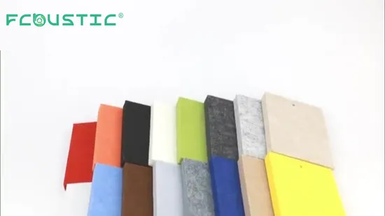 12mm Thickness Factory Upholstered Wall Deco Acoustic Board Polyester Pet Wood Design Sound Proof Studio Acoustical Panel 