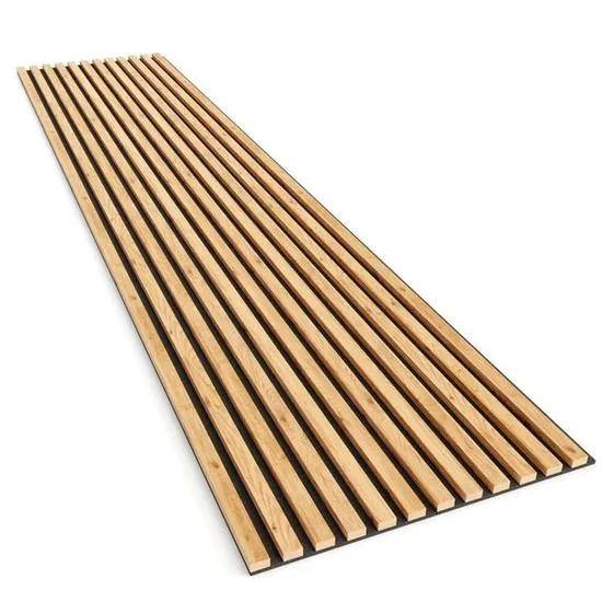Solid Slat Wooden Acoustic Polyester Fiber Acoustic Soundproofing Wall Panel 