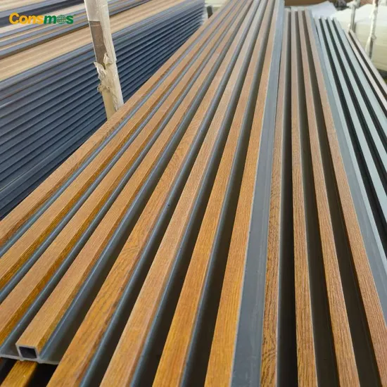 Light Oak TV Wall Covering Acoustic WPC Fluted Wood Slat Wall Panels