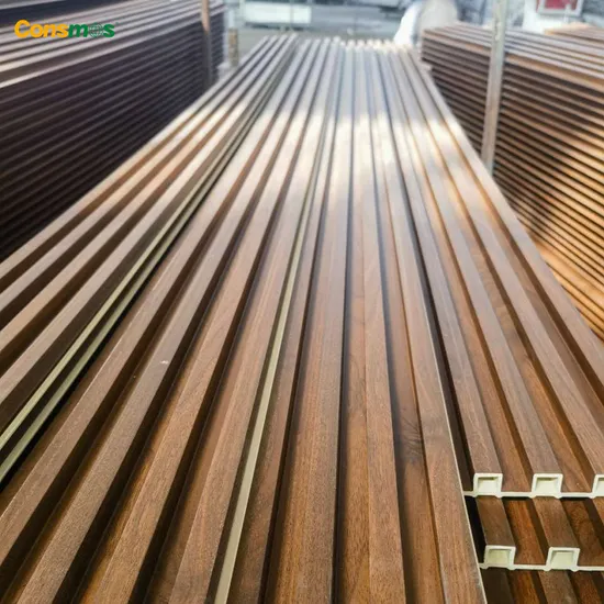 Interior Hollow/Solid WPC Construction Material Acoustic Wooden PVC Wall Sheet Decorative Panel 