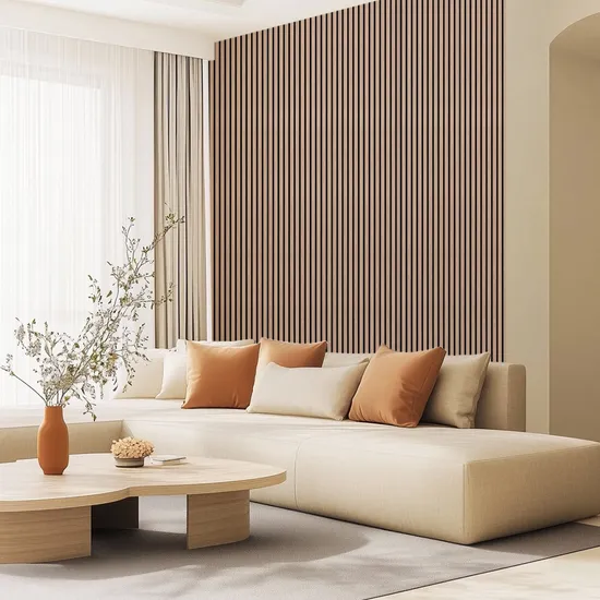 High Quality Home Wall Decor Solid Wooden Slat Acoustic Wall Panels Sound