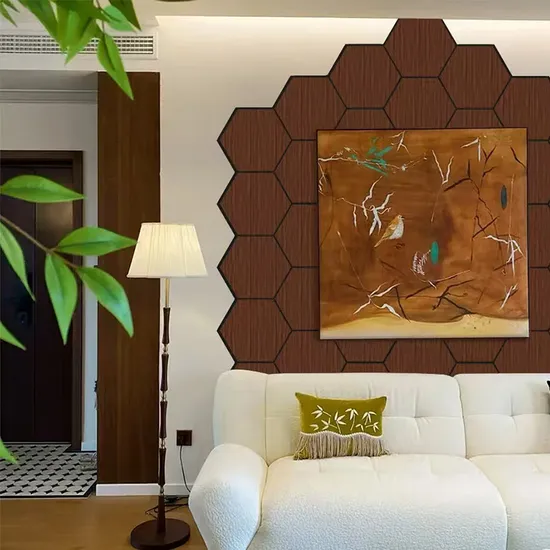 Modern Flexible Irregular Polygonal Sound Absorption 3D Sound Insulation Wall Panel for Office Decoration 