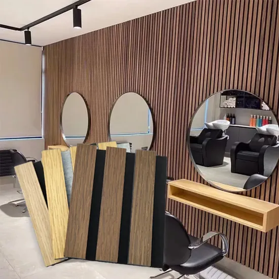 OEM Wood Slat Akupanel Plastic Sound Insulation Diffusion Wall 