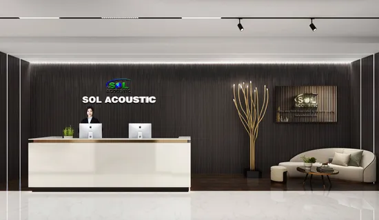 Sol Acoustic Soundproof Ceiling WPC Modern Interior Slat Wall Panels 