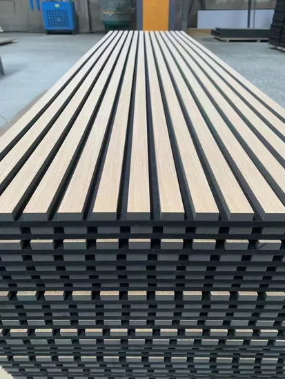 MDF Wood Acoustic Board Solid Oak Wooden Soundproof Slat Panel for Wall Panels Ceiling 