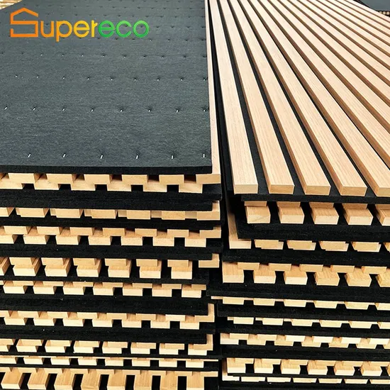 Natural Wood Veneer Acoustic Panels Design Wood Slat Wall Wood Panels Sound Proof Wall Panels Sheet 