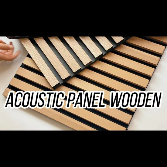 Luxurious Solid Wood Acoustic Wall Panels Wood Slats for Bedroom Noise Reduction 