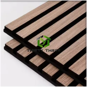 Solid Wood Fireproof Carb CE 16mm/18mm Natural White Oak Akupanel/Acoustic Wall Panel in Nordic Countries 