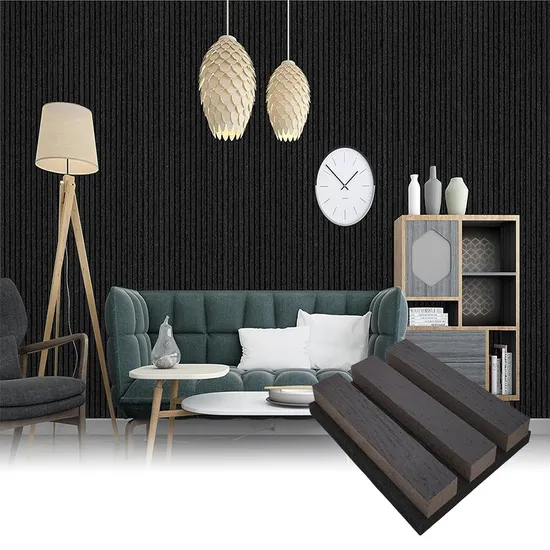 3D Model Design Decorative Slat Wood Acoustic Wall Panels for Interior Decoration 