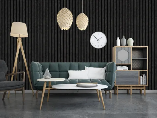 Akupanel Wood Akustik Sound Absorbing 3D Solid Wall Decor Interior Polyester Acoustic Panels for Hotel Use 