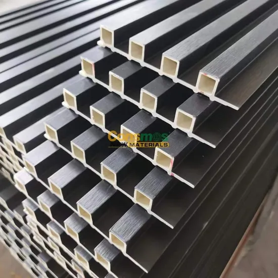 Consmos Waterproof Wallboard Interior Design Material WPC Acoustic Panel 3D Home Decor Wood Plastic Composite PVC Wall Panel 