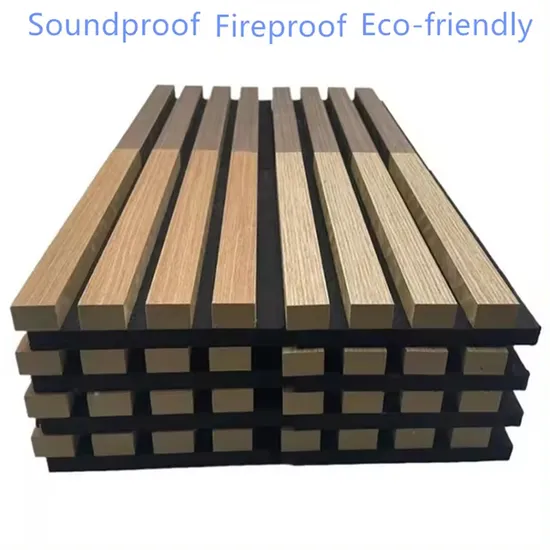 Fresh Atmosphere Eco Energy Saving Modern Home Style Wood Slat Acoustic Wall Panel 